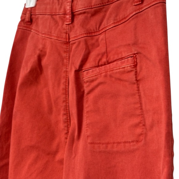 Marine Layer Wide Leg Bridget Crop Orange Denim Pants Size 4 NWOT Womens - Picture 10 of 11